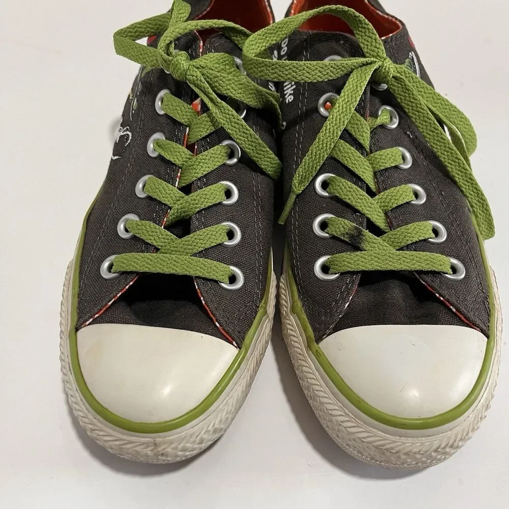 Converse All Star Size 4.5 Dr. Seuss Green Eggs & Ham Whimsical! - Picture 2 of 16